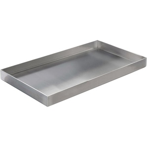 Grillschale ENDERS Backbleche Gr. B/H/T: 25 cm x 3 cm x 44,5 cm, silberfarben Grillzubehör Backblech für Grill KANSAS mit Seitenkocher