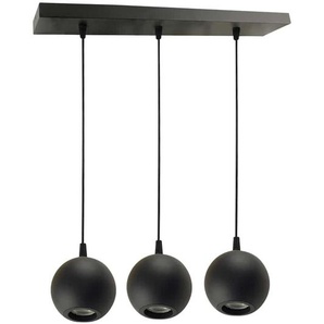 ENOVALITE LED-Pendellampe GLOBE, GU10-Fassung, IP20, Ø10cm, 3 flammig, schwarz ELED700132