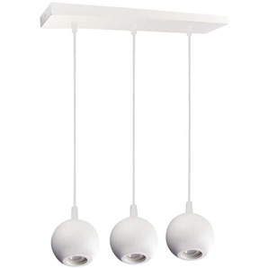ENOVALITE LED-Pendellampe GLOBE, GU10-Fassung, IP20, Ø10cm, 3 flammig, weiß ELED700133