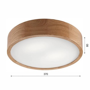 Envostar Deckenleuchte Caspian, Ø 37 cm, IP54, eiche LW749441