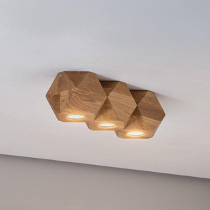 Envostar Peach Puff Deckenlampe Polyeder Holz 3flg LW.1010