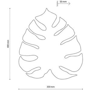 Envostar Wandleuchte Folah, Blattform, Holz hell, 40 x 35 cm 15994