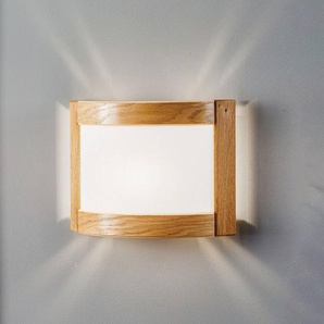 Envostar Wandleuchte Zanna aus Holz, Höhe 22 cm, eiche hell LW741056