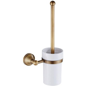 Eosnow - Europisches luxurises antikes Bronze-Toilettenbürstenhalter-Set zur Wandmontage aus Messing für Badezimmer-Accessoires