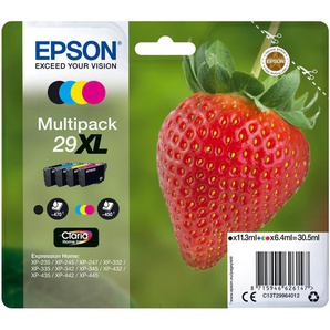 EPSON »29 XL« Erdbeere Multipack Tintenpatronen Schwarz/Cyan/Magenta/Gelb