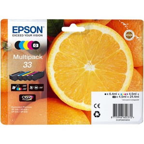 EPSON »33« Orange Multipack Tintenpatronen Schwarz/Photo schwarz/Cyan/Magenta/Gelb