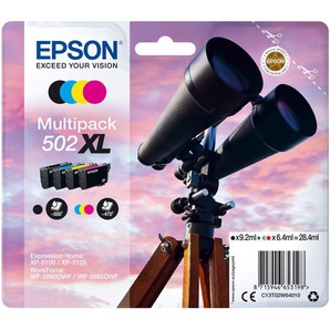 EPSON »502 XL« Fernglas Multipack Tintenpatronen Schwarz/Cyan/Magenta/Gelb