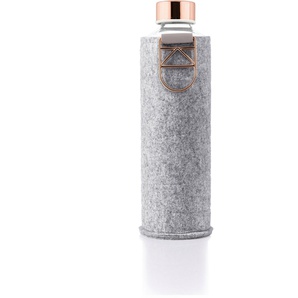 Trinkflasche EQUA Mismatch Trinkflaschen Gr. 750 ml, rosegold (transparent, roségoldfarben) Trinkflaschen Borosilikatglas, mit Filzcover und Metallgriff
