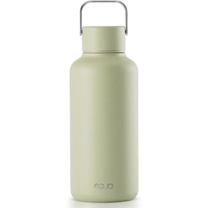 Trinkflasche EQUA Timeless Off Matcha Trinkflaschen Gr. 600 ml, grün Trinkflaschen Leichtgewicht aus Edelstahl, Tragegriff