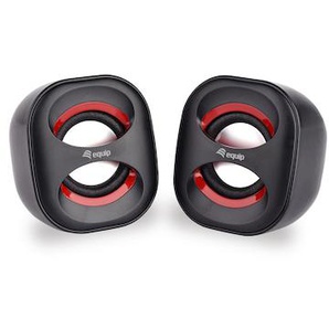 EQUIP 245331 Mini USB-Lautsprecher, Black/Red [Schwarz und Rot]