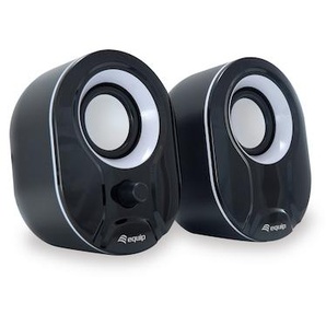 EQUIP 245333 Stereo-2.0-Lautsprecher, Black/White [Schwarz mit weiß]