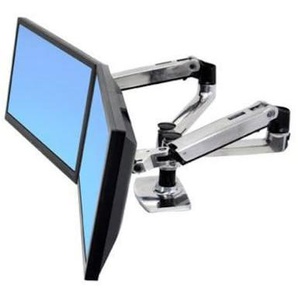 Ergotron LX Dual Monitorarm Tischmontage für 2 Monitore nebeneinander 45-245-026