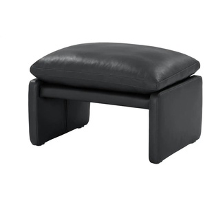 erpo just relax Polsterhocker Leder  JR 290 Trento ¦ schwarz ¦ Maße (cm): B: 64 H: 43 T: 50.0
