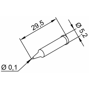 ERSA Lötspitze, 0102PDLF01/SB, bleistiftspitz, 0,1 mm