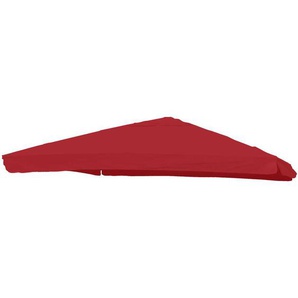 Ersatz-Bezug für Luxus-Ampelschirm HHG-125 mit Flap, Schirmbezug Ersatzbezug, 3,5x3,5m (Ø4,95m) Polyester 4kg bordeaux