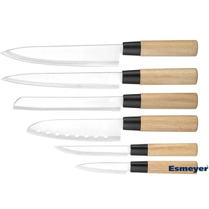 Esmeyer Asia Messerset 6-teilig aus Edelstahl/Holzgriff