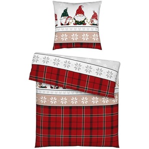 Esposa Bettwäsche, Rot, Textil, Weihnachten, 135x200 cm, Schlaftextilien, Bettwäsche, Bettwäsche