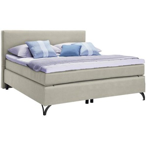 Esposa Boxspringbett, Beige, Textil, H2 + H3, 7-Zonen, Höhe ca. 18 cm, 120x200 cm, Federkernmatratze, Stoffauswahl, Topper durchgehend, in verschiedenen Größen erhältlich, Schlafzimmer, Betten, Boxspringbetten