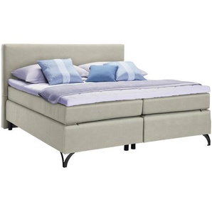 Esposa Boxspringbett, Beige, Textil, H2 + H3, 7-Zonen, Höhe ca. 18 cm, 140x200 cm, Federkernmatratze, Stoffauswahl, Topper durchgehend, in verschiedenen Größen erhältlich, Schlafzimmer, Betten, Boxspringbetten