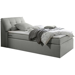 Esposa Boxspringbett, Silber, Textil, H2, 7-Zonen, 120x200 cm, Stoffauswahl, Schlafzimmer, Betten, Boxspringbetten