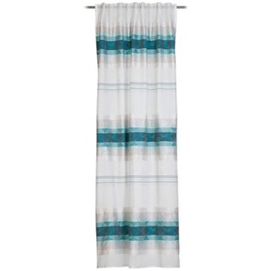 Esposa Fertigvorhang Cal, Petrol, Textil, Abstraktes, 140 cm, beliebig kürzbar, Wohntextilien, Gardinen & Vorhänge, Fertiggardinen, Fertiggardinen