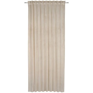 Esposa Fertigvorhang Pablo, Taupe, Textil, Uni, 135x245 cm, Textiles Vertrauen - Oeko-Tex®, für Stange und Schiene geeignet, Samtoptik, mit Kombiband,