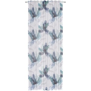 Esposa Fertigvorhang Rovinia , Petrol , Textil , Blätter , 140 cm , beliebig kürzbar , Wohntextilien, Gardinen & Vorhänge, Fertiggardinen, Fertiggardinen