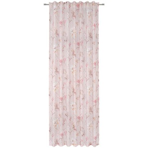 Esposa Fertigvorhang , Rot, Beige , Textil , Blume , 140 cm , Oeko-Tex® Standard 100 , mit Kombiband , Wohntextilien, Gardinen & Vorhänge, Fertiggardinen, Fertiggardinen