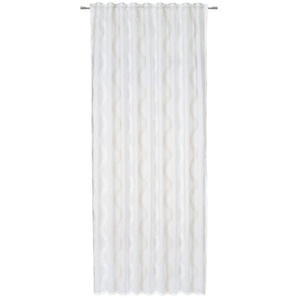 Esposa Fertigvorhang Samano , Weiß, Taupe , Textil , Wellen , 140 cm , für Stange und Schiene geeignet, mit Kombiband , Wohntextilien, Gardinen & Vorhänge, Fertiggardinen, Fertiggardinen