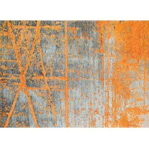 Esposa Flachwebeteppich, Grau, Orange, Kunststoff, Graphik, rechteckig, 170 cm, Textiles Vertrauen - Oeko-Tex®, Made in EU, Oeko-Tex® Standard 100, Teppiche & Böden, Teppiche, Moderne Teppiche