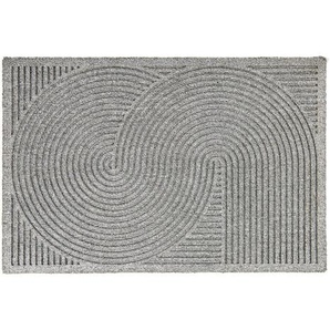 Esposa FUßMATTE Graph Deluxe, Silber, Textil, Struktur, rechteckig, 45x75 cm, für Fußbodenheizung geeignet, rutschhemmend, pflegeleicht, Teppiche & Böden, Fuß & Stufenmatten, Fußmatten und Schmutzfangmatten