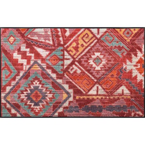 Esposa FUßMATTE Pueblo, Rot, Textil, Ornament, rechteckig, 75x120 cm, Oeko-Tex® Standard 100, rutschfest, Teppiche & Böden, Fuß & Stufenmatten, Fußmatten