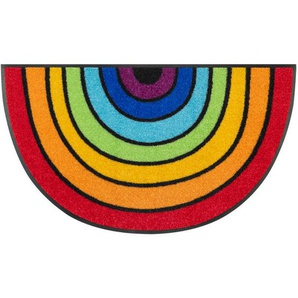 Esposa FUßMATTE, Mehrfarbig, Textil, Regenbogen, rechteckig, 50x85 cm, Oeko-Tex® Standard 100, rutschfest, Teppiche & Böden, Fußmatten