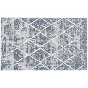 Esposa FUßMATTE, Weiß, Hellgrau, Textil, rechteckig, 66x110 cm, rutschfest, für Fußbodenheizung geeignet, Teppiche & Böden, Fuß & Stufenmatten, Fußmatten