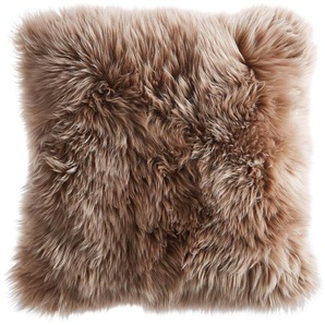 Esposa Kissenhülle Otago, Taupe, Textil, Fell, Uni, 40x40 cm, AZO-frei, Wohntextilien, Bezüge, Kissenbezüge