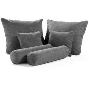 Esposa Kissensatz, Anthrazit, Textil, 6-teilig, Füllung: Faserbällchen, Zubehör