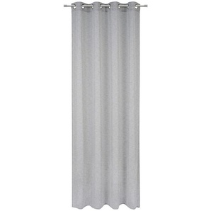 Esposa Ösenschal, Grau, Textil, 140x245 cm, Leinenoptik, Wohntextilien, Gardinen & Vorhänge, Fertiggardinen, Ösenschals