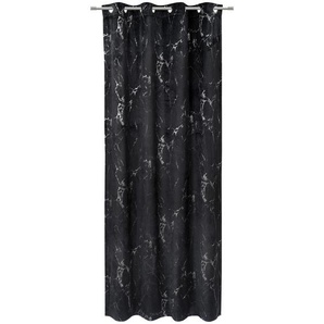 Esposa Ösenschal , Schwarz , Textil , 140 cm , Wohntextilien, Gardinen & Vorhänge, Fertiggardinen, Ösenschals