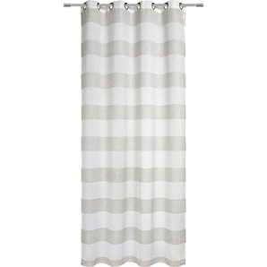 Esposa Ösenschal Wirsow Streif , Taupe , Textil , Streifen , 140 cm , beliebig kürzbar , Wohntextilien, Gardinen & Vorhänge, Fertiggardinen, Ösenschals