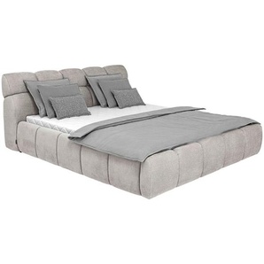 Esposa Polsterbett, Beige, Holz, Kiefer, vollmassiv, 2-Zonen, 140x200 cm, FSC Mix, Bettkasten, Lattenrost, gepolstertes Kopfteil, Stoffauswahl, in verschiedenen Größen erhältlich,alternative erhältlich, Schlafzimmer, Betten, Polsterbetten