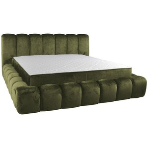 Esposa Polsterbett, Olivgrün, Textil, 160x200 cm, gepolstertes Kopfteil, in verschiedenen Größen erhältlich, bodentiefer Einstieg, Schlafzimmer, Betten, Polsterbetten