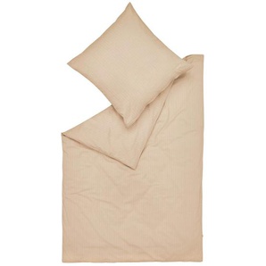 Esprit Bettwäsche E-Cuno , Creme, Sand , Textil , Uni , 155 cm , Oeko-Tex® Standard 100 , hautfreundlich, angenehm wärmend, bügelleicht, schadstoffgeprüft, weiche und anschmiegsame Oberfläche , Schlaftextilien, Bettwäsche, Bettwäsche, Flanell-Bettwäsche