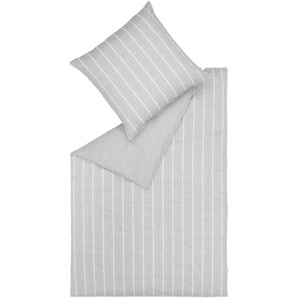 Bettwäsche ESPRIT Harp Stripe in Gr. 135x200, 155x220 oder 200x200 cm Gr. B/L: 200 cm x 200 cm (1 St.), B/L: 80 cm x 80 cm & 80 cm x 80 cm (2 St.), Renforcé, grau (hellgrau, grau, stein) Renforcé-Bettwäsche Bettwäsche aus Baumwolle, gestreifte mit
