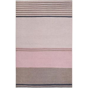 Esprit Flachwebeteppich, Braun, Rosa, Beige, Textil, Streifen, rechteckig, 130x190 cm, Hohenstein, Oeko-Tex® Standard 100, für Fußbodenheizung geeignet, in verschiedenen Größen erhältlich, Hausstauballergiker stuhlrollengeeignet, pflegeleicht,