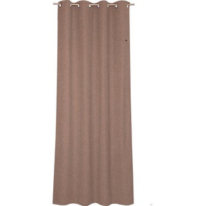 Esprit Ösenschal E-Harp , Braun , Textil , Uni , 140 cm , Wohntextilien, Gardinen & Vorhänge, Fertiggardinen, Ösenschals