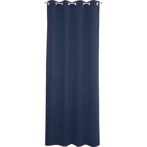 Esprit Ösenschal E-Harp , Dunkelblau , Textil , Uni , 140 cm , Wohntextilien, Gardinen & Vorhänge, Fertiggardinen, Ösenschals