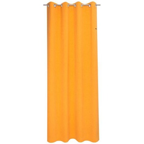 Esprit Ösenschal E-Harp , Dunkelgelb , Textil , Uni , 140 cm , Wohntextilien, Gardinen & Vorhänge, Fertiggardinen, Ösenschals