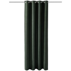 Esprit Ösenschal E-Harp , Dunkelgrün , Textil , Uni , 140 cm , Wohntextilien, Gardinen & Vorhänge, Fertiggardinen, Ösenschals