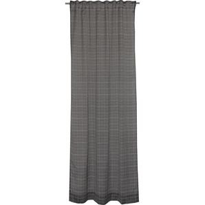 Vorhang ESPRIT Jil Gardinen Gr. 250 cm, verdeckte Schlaufen, 130 cm, grau (anthrazit) Verdeckte Schlaufen Gardine halbtransparent