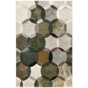 Esprit Webteppich Modernina, Grün, Mehrfarbig, Dunkelgrün, Olivgrün, Textil, Graphik, rechteckig, 133x200 cm, Textiles Vertrauen - Oeko-Tex®, Hohenstein, AZO-frei, Oeko-Tex® Standard 100, für Fußbodenheizung geeignet, in verschiedenen Größen erhältlich,